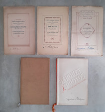 Lot de 5  Menus Anciens - Années 1913 / 1914 / 1926 / 1931 / CHEZ LEDOYEN 1936