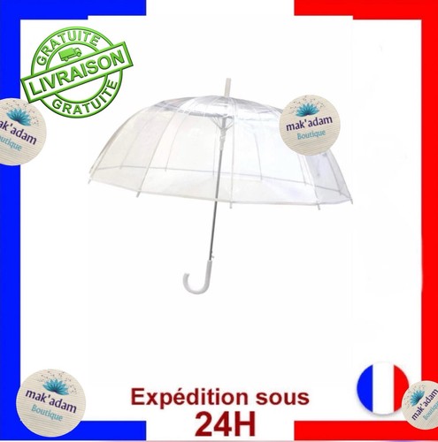 Parapluie transparent cloche - transparent,