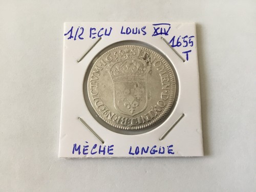 France 2ecu argent louis xiv - france, 1/2ecu
