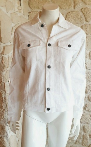 Veste blanche velours - veste,