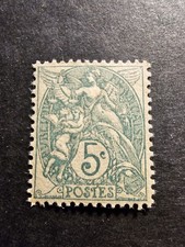 FRANCE TIMBRE TYPE BLANC N°111 NEUF ** MNH 1900 ROUSSEURS 