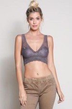 Hannah Floral Lace V Neck Bralette