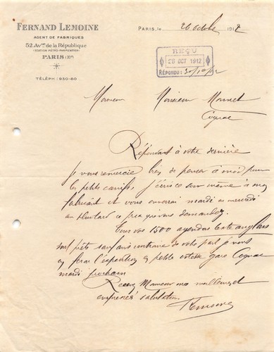 1912 fernand lemoine - a, paris