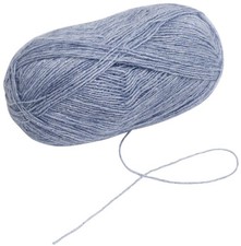 - C74339 - Bobine de fil à tricoter 100 g - couleur bleu jean - en 75% acryli...