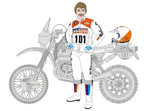 Decal pilote bmw r80 - -,