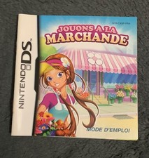 Notice de Jeu Nintendo DS Jouons à la Marchande FRA instruction booklet