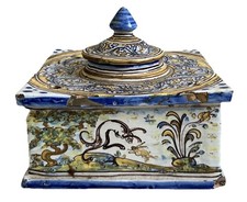 Encrier ancien faïence - en,