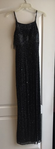 Evening black sequins dress - evening,