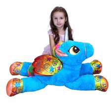Grande Peluche Licorne Bleu