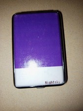 Boite à cigarettes simili cuir et métal chromé 