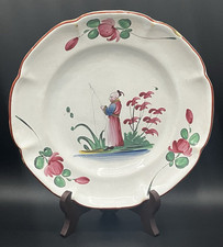 Assiette en faïence décor au chinois, probablement Est de la France, XIXe siècle