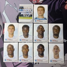 LOT DE 10 STICKERS OM MARSEILLE PANINI FOOT 2007 FRANCE FOOTBALL