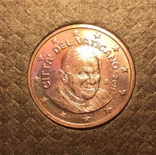 5 centimes euro BU Vatican 2011 Pape Benoît XVI issue de la série 94 000 ex