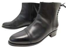 CHAUSSURES JOHN LOBB IVY BOTTINES EN CUIR NOIR 4.5E 37 BOITE BOOTS SHOES 2200€