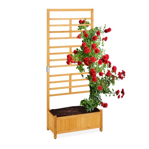 Jardiniere avec treillis bac