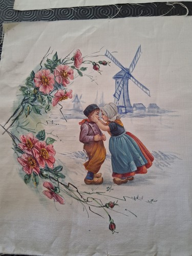 Tissu ancien satin - -, décor