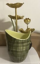Vase Céramique St Clément Vintage Rockabilly Jaune & Vert Moderniste 1950