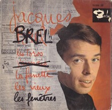 JACQUES BREL - DISQUE VINYLE 45 TOURS (4 titres)- DISQUE BARCLAY - LES TOROS