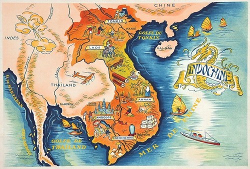 Affiche indochine indo tonkin - indochine,