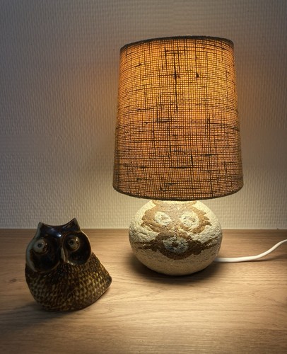 Vintage lampe grès - lampe,