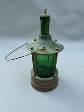 Ancienne bouteille en verre et métal boite a musique french antique bottle