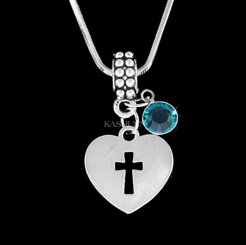 Coeur croix collier - coeur,