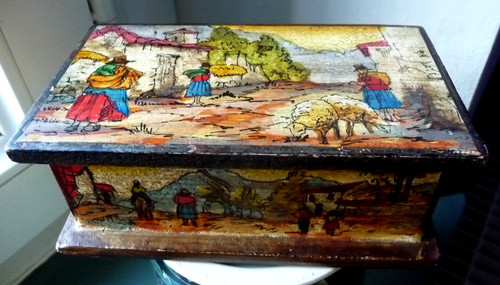 Ancien coffret bijoux - à,