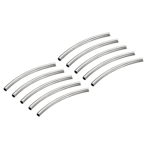 Laiton courbé tube perles - laiton,