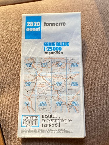 Carte ign série - carte, bleue