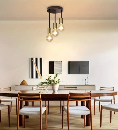 Lustre suspension doré - suspension,