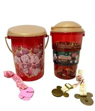 Seau à pop-corn Tokyo DisneySea 2006 2007 Valentine Christmas Japan lot de 2 ...