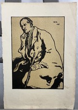 Rare estampe Portrait De