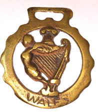 Horse Brass Médaillon Vintage Anglais calèche harnais en laiton d'un cheval