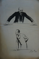 Noël DORVILLE 1874-1938 LITHO ORIGINALE CARICATURE HOMME SATIRISME BEAUNE 1902 b
