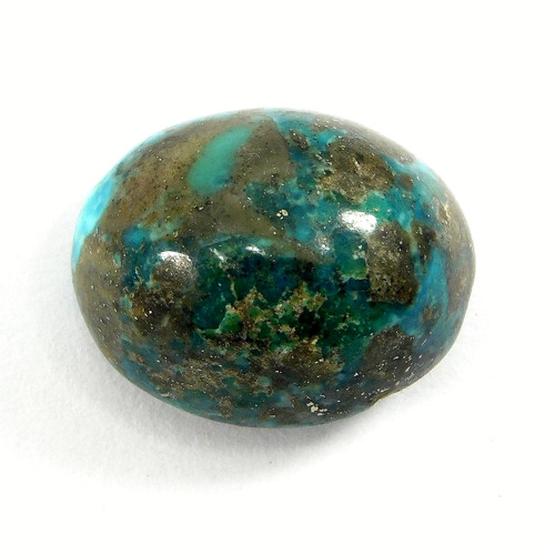 Cabochon ovale bleu turquoise