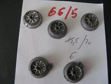 5 ROUES WAGONS HORNBY JEP ET AUTRES 1/43, 0 ZAMAC DIAMETRE BANDAGE 15.5MM (66/5)