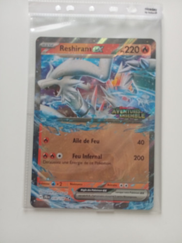 Carte pokémon reshiram - pokémon, ex
