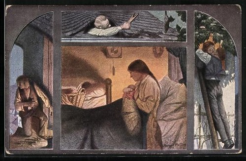 Carte postale artiste - postale, g