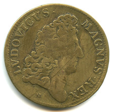 jeton Louis XIV laiton , Prise