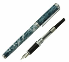  Stylo Plume Acier Bleu
