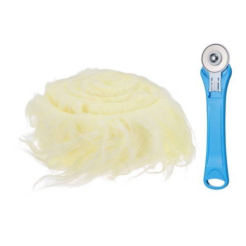 Fausse fourrure jaune crème