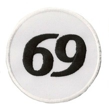 Patch écusson patche 69 blanc