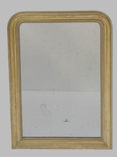 miroir coin arrondie en stuc doré époque Louis Philippe . XIX siècle .