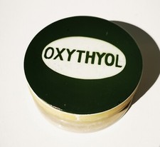 Superbe boite en faïence de Longwy pour OXYTHYOL, produit pharmaceutique ancien
