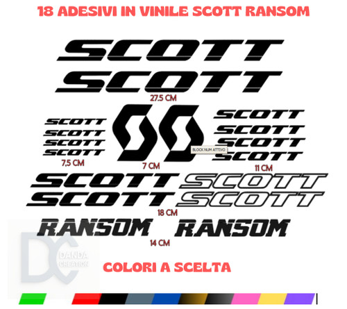 Kit stickers vélo - 18, scott