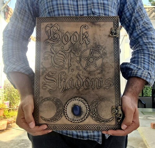 Livre ombres cuir grimoire - ombres,,