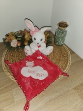  doudou lapin blanc mouchoir rose happy night SIMBA, B5