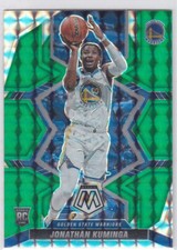 2021-22 Panini Mosaic  Green Mosaic Prizm #205 Rookies - Jonathan Kuminga