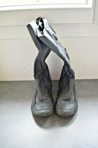 Une paire botte - paire, cuir