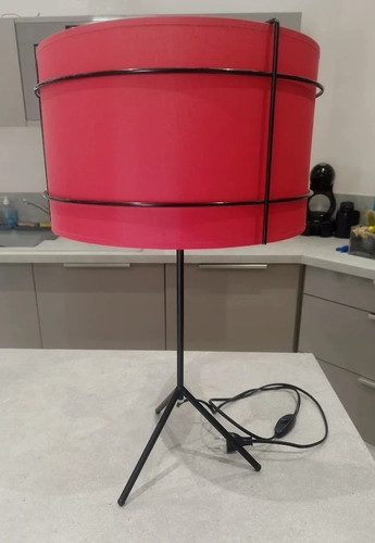 Lampe salon design rouge - lampe,